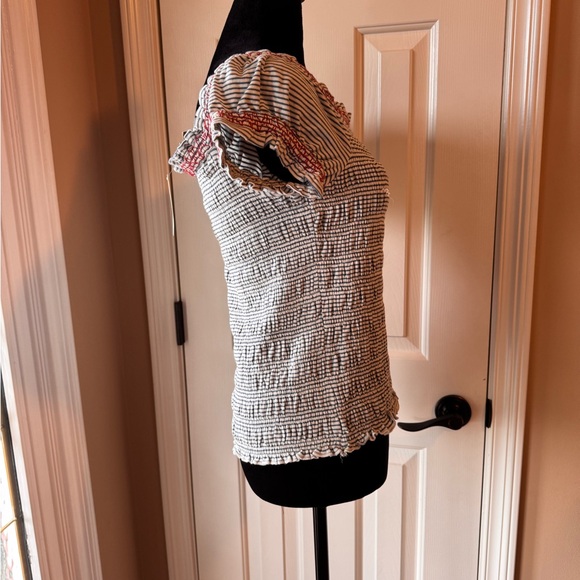 Maeve by Anthropologie- Off-The-Shoulder Smocked Top - Large - NWT - Picture 6 of 14